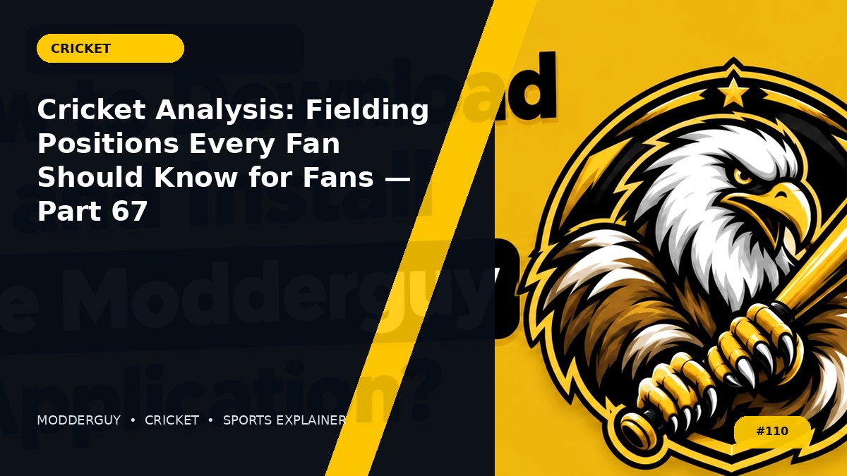 Cricket Analysis: Fielding Positions Every Fan Should Know for Fans — Part 67