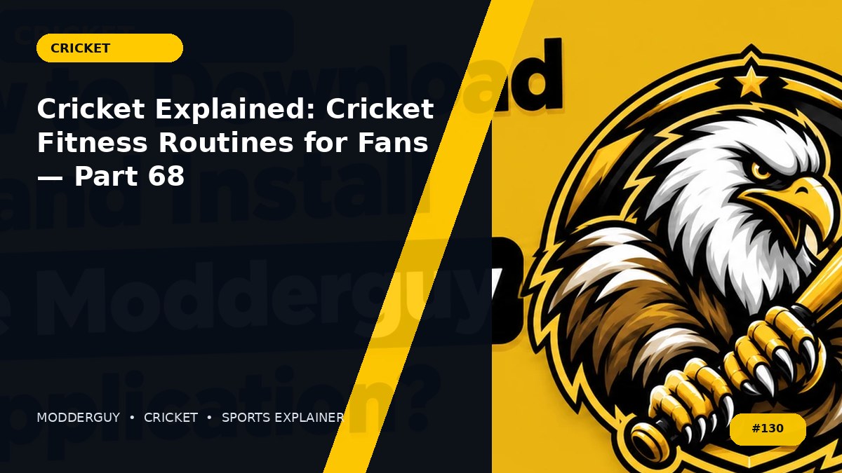 Cricket Explained: Cricket Fitness Routines for Fans — Part 68
