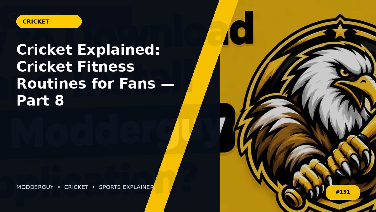 Cricket Explained: Cricket Fitness Routines for Fans — Part 8