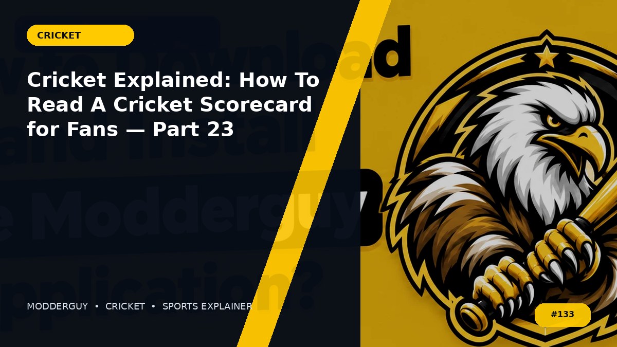 Cricket Explained: How To Read A Cricket Scorecard for Fans — Part 23