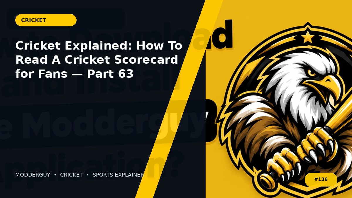 Cricket Explained: How To Read A Cricket Scorecard for Fans — Part 63