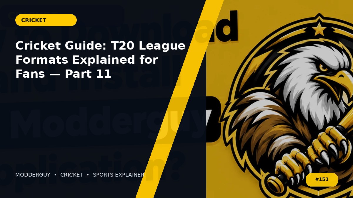 Cricket Guide: T20 League Formats Explained for Fans — Part 11