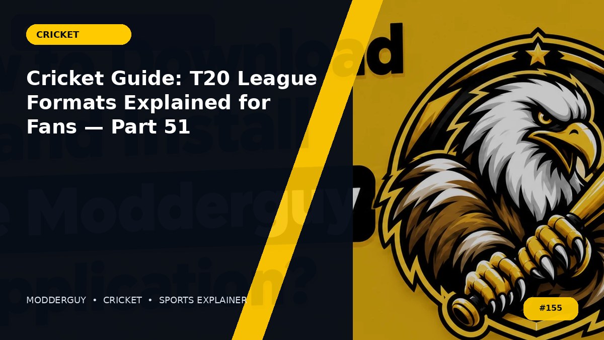 Cricket Guide: T20 League Formats Explained for Fans — Part 51