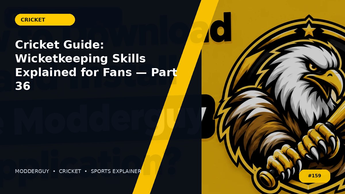 Cricket Guide: Wicketkeeping Skills Explained for Fans — Part 36