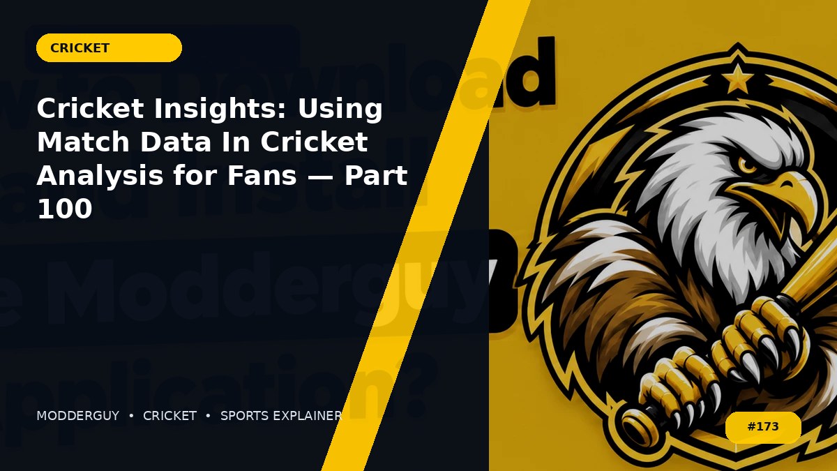 Cricket Insights: Using Match Data In Cricket Analysis for Fans — Part 100