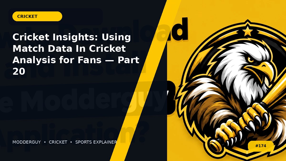Cricket Insights: Using Match Data In Cricket Analysis for Fans — Part 20