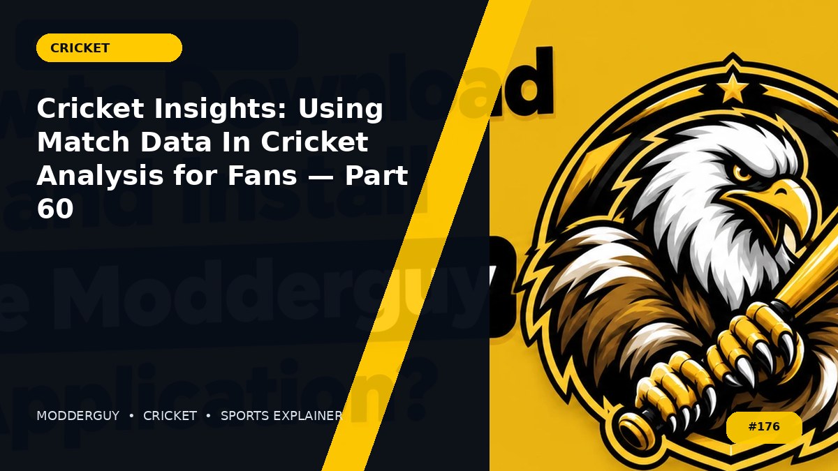 Cricket Insights: Using Match Data In Cricket Analysis for Fans — Part 60