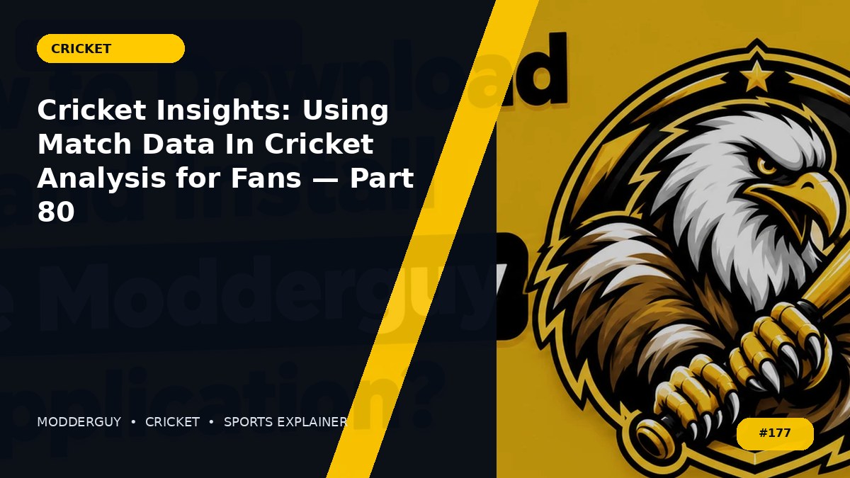 Cricket Insights: Using Match Data In Cricket Analysis for Fans — Part 80