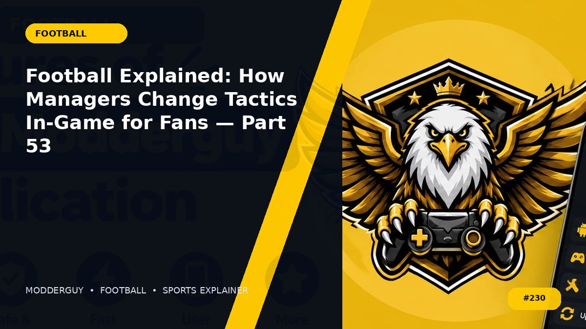 Football Explained: How Managers Change Tactics In-Game for Fans — Part 53