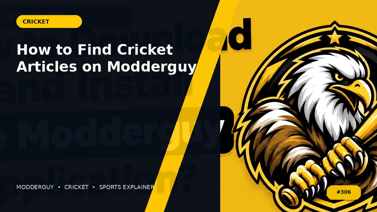 How to Find Cricket Articles on Modderguy