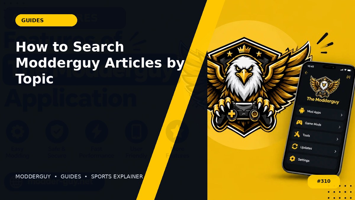 How to Search Modderguy Articles by Topic